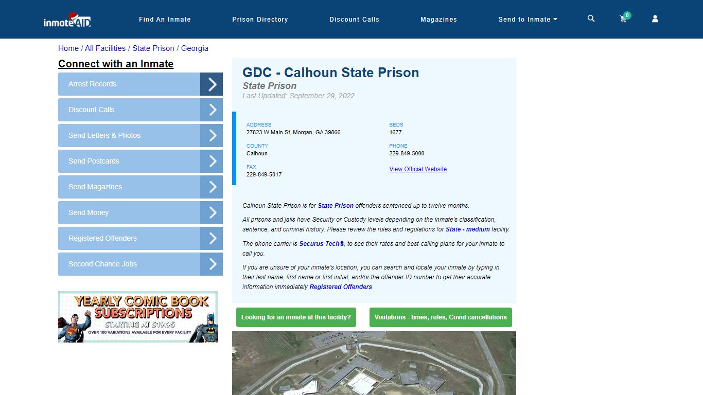 GDC - Calhoun State Prison & Inmate Search - Morgan, GA